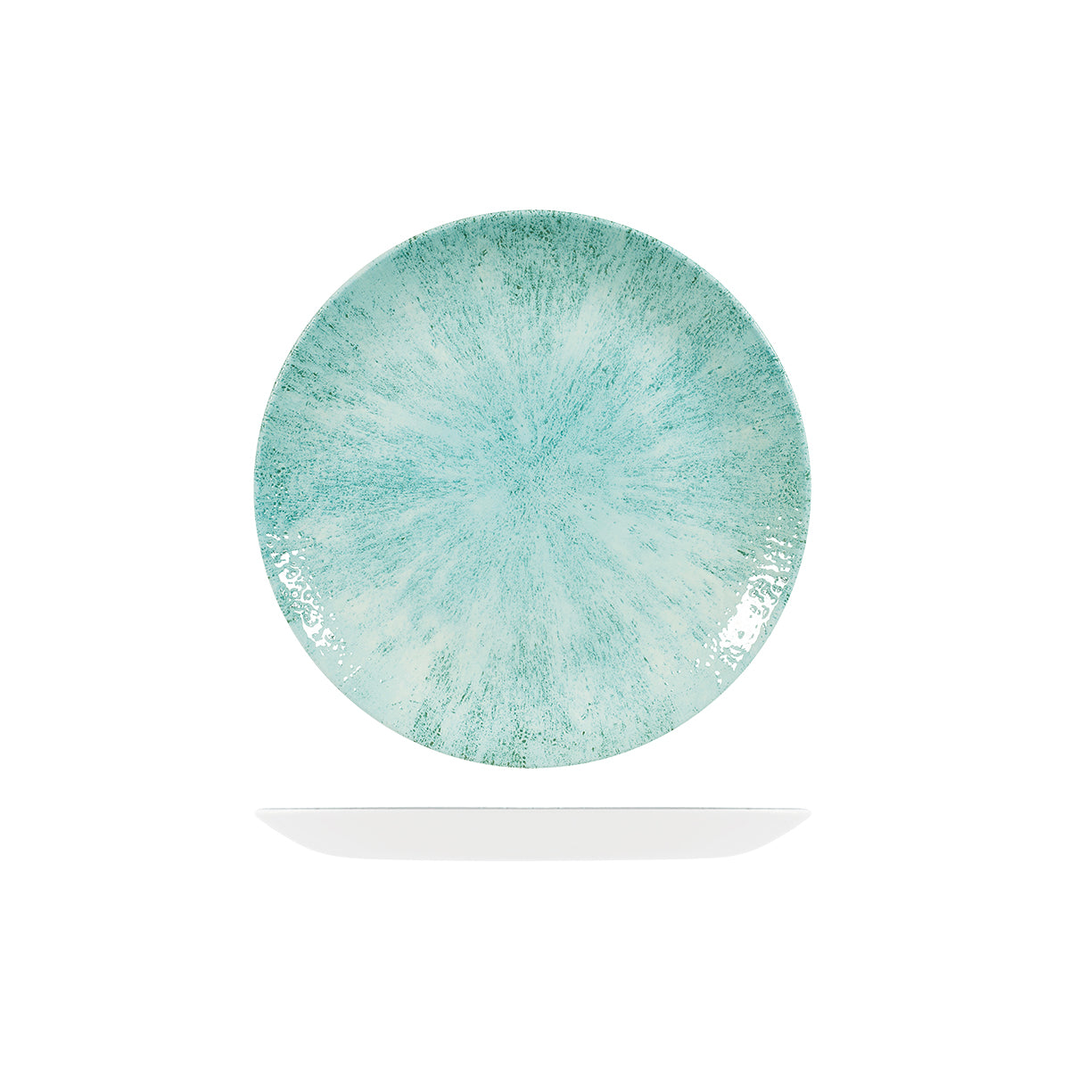 Aquamarine Stone Round Coupe Plate