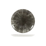 Quartz black Stone Round Coupe Plate