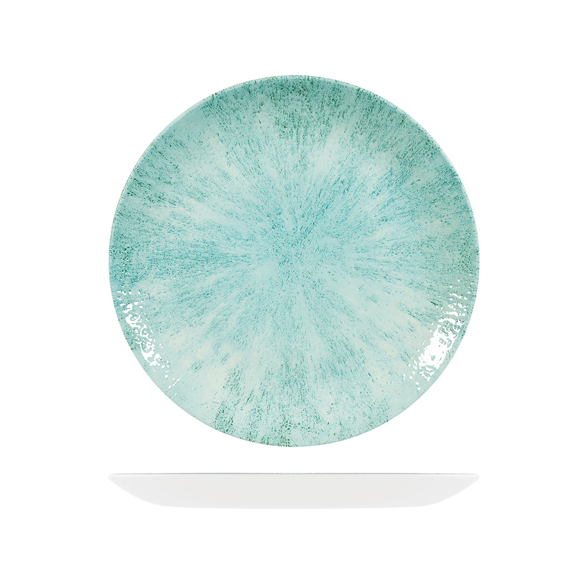 Aquamarine Stone Round Coupe Plate