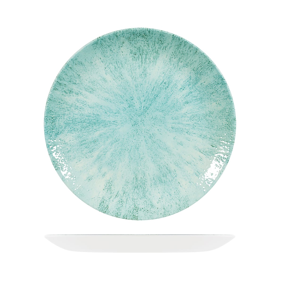 Aquamarine Stone Round Coupe Plate