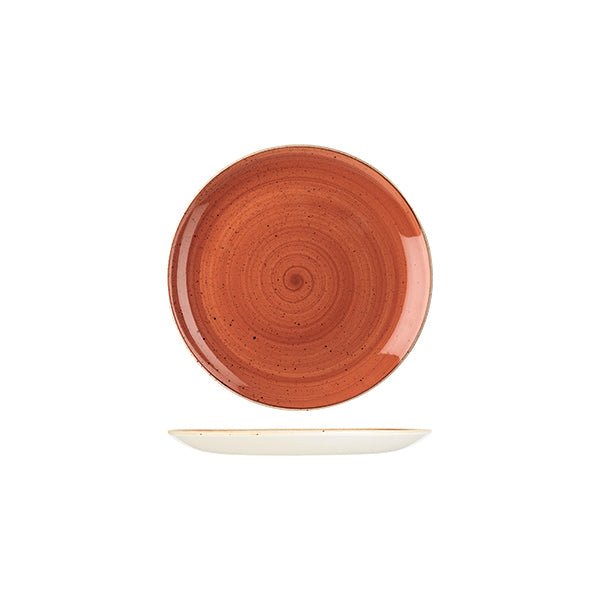 Churchill Stonecast Spiced Orange Round Coupe Plate