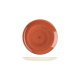 Churchill Stonecast Spiced Orange Round Coupe Plate