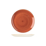 Churchill Stonecast Spiced Orange Round Coupe Plate