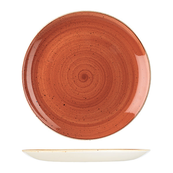 Churchill Stonecast Spiced Orange Round Coupe Plate