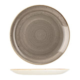 Churchill Stonecast Peppercorn Grey Round Coupe Plate