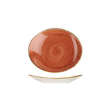 Churchill Stonecast Spiced Orange Oval Coupe Plate