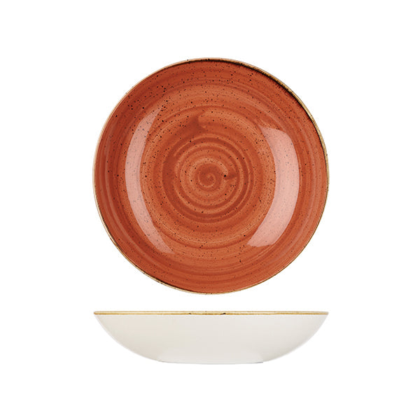 Churchill Stonecast Spiced Orange Round Coupe Bowl