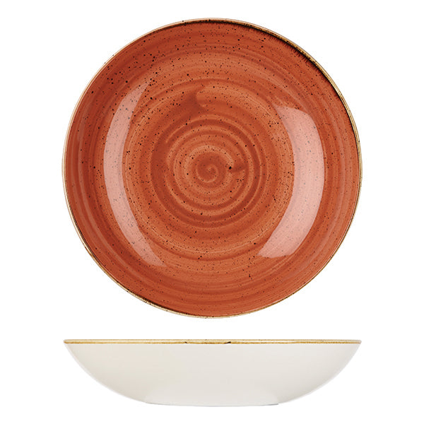 Churchill Stonecast Spiced Orange Round Coupe Bowl