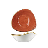 Churchill Stonecast Spiced Orange Triangular Bowl