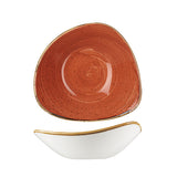 Churchill Stonecast Spiced Orange Triangular Bowl