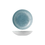 Topaz Blue Raku Round Coupe Bowl