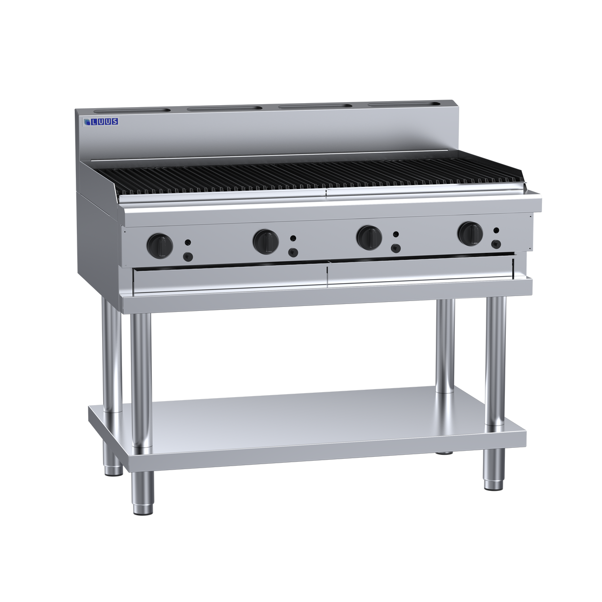 LUUS Professional Series 1200mm Chargrill on stand