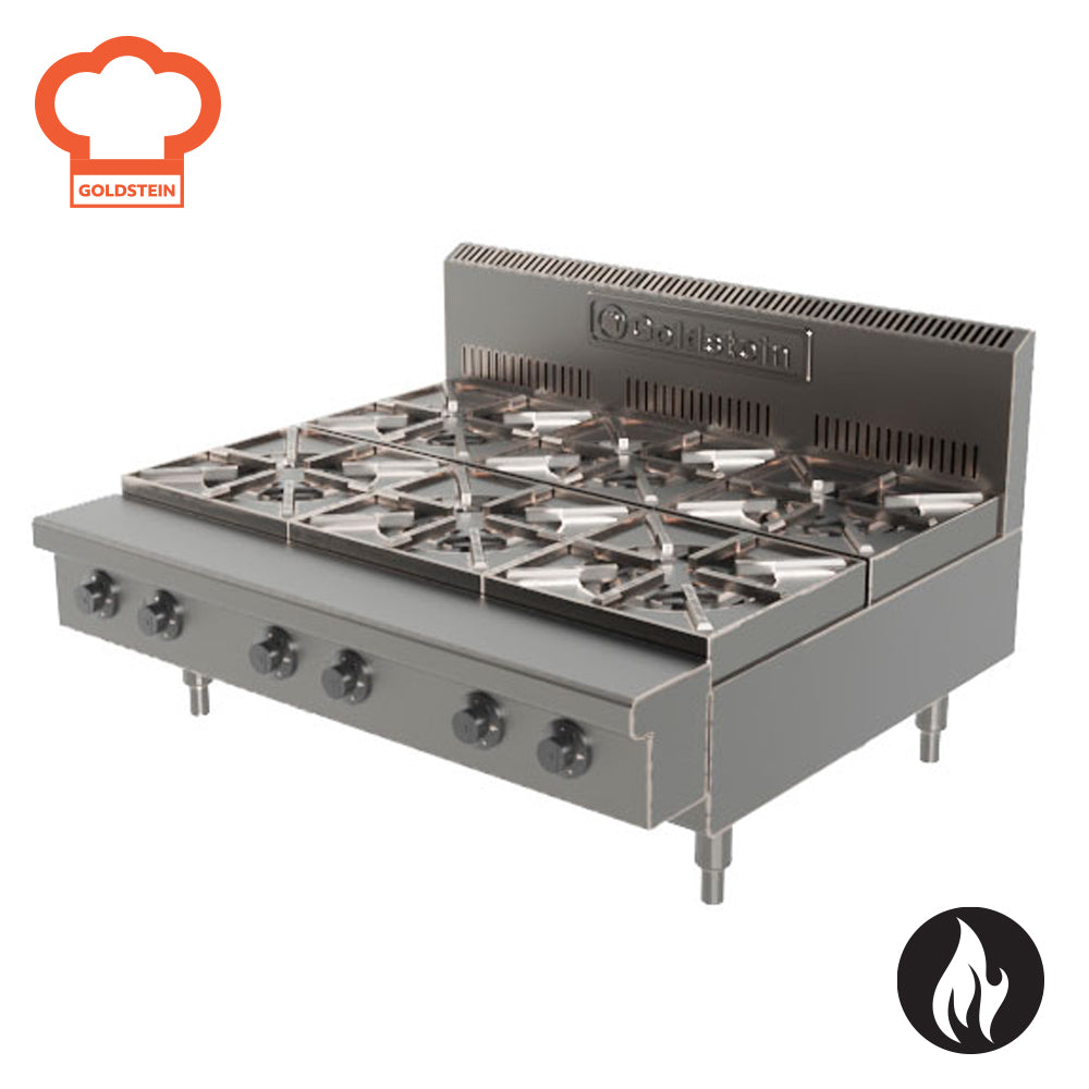 Goldstein Gas 6 Burner Cooktop