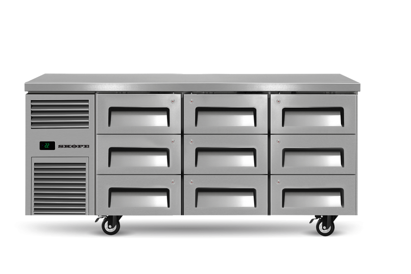 SKOPE ReFlex RF7.UBR.3.D9 Underbench 9 Drawer Fridge