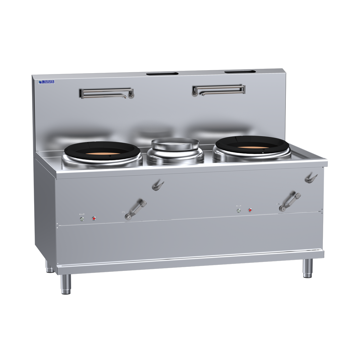 LUUS Fo San Wok 2 Air-Blast Burners 1 Centre Pot