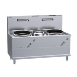 LUUS Fo San Wok 2 Air-Blast Burners 1 Centre Pot