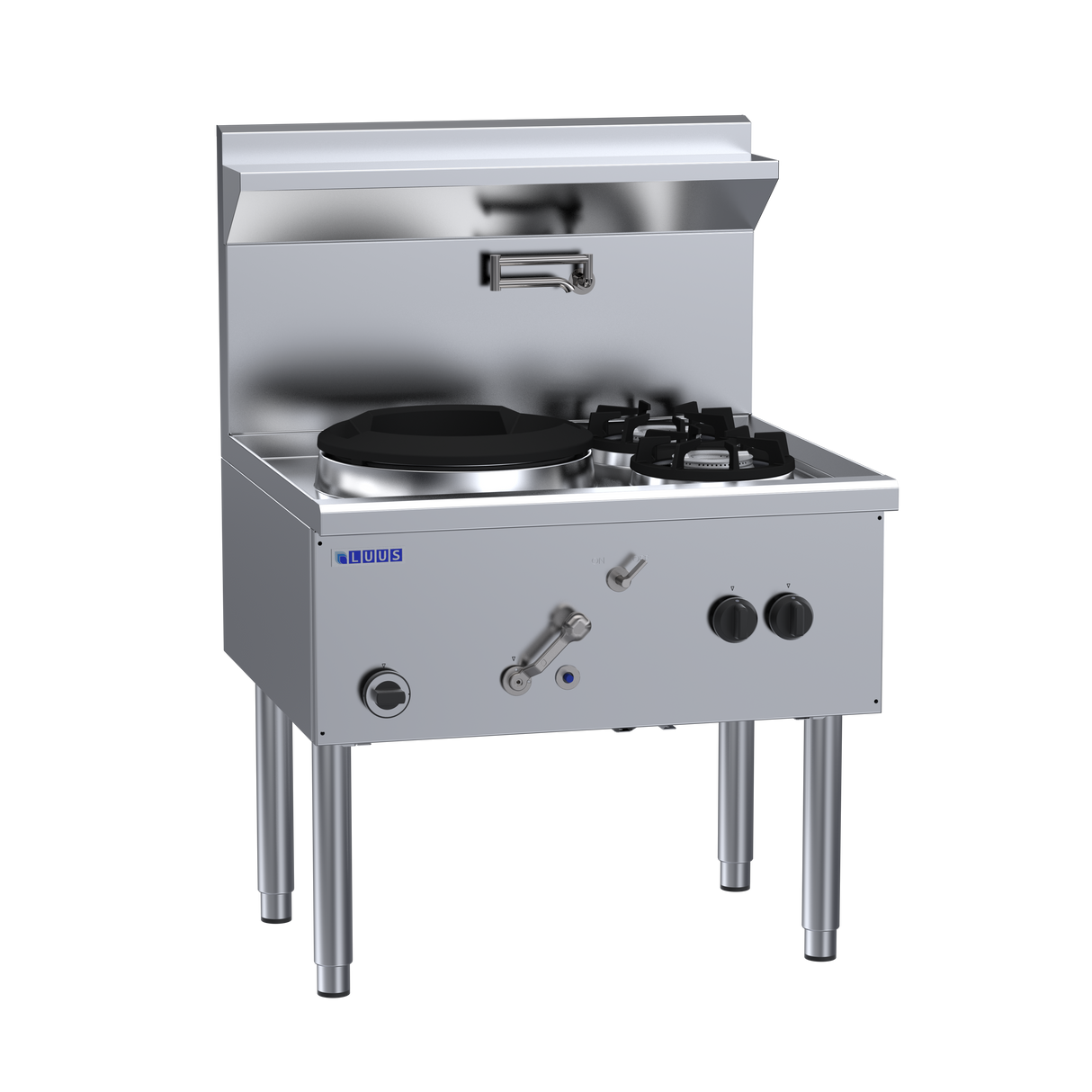 LUUS Compact Waterless Wok 2 Open Burners