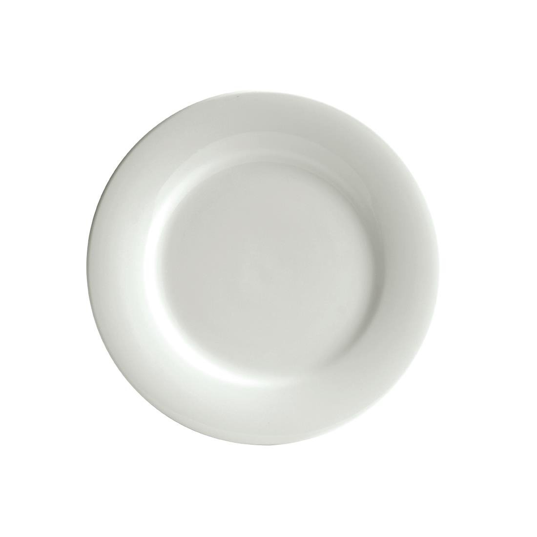 White Service Plate - Wide Rim