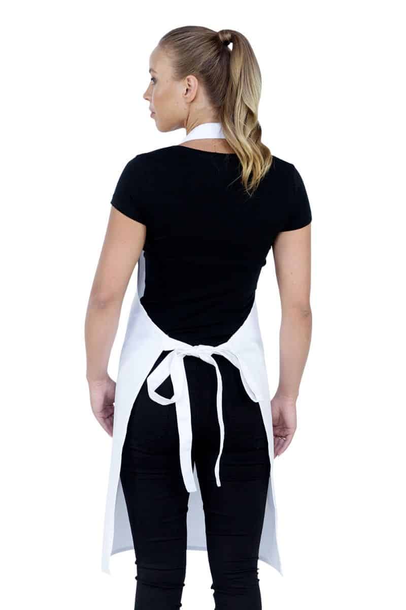 Aussie Chef Heavy Weight 240gsm Poly/Cotton Bib Apron White