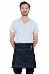 Aussie Chef Mia Waist Apron Black Denim