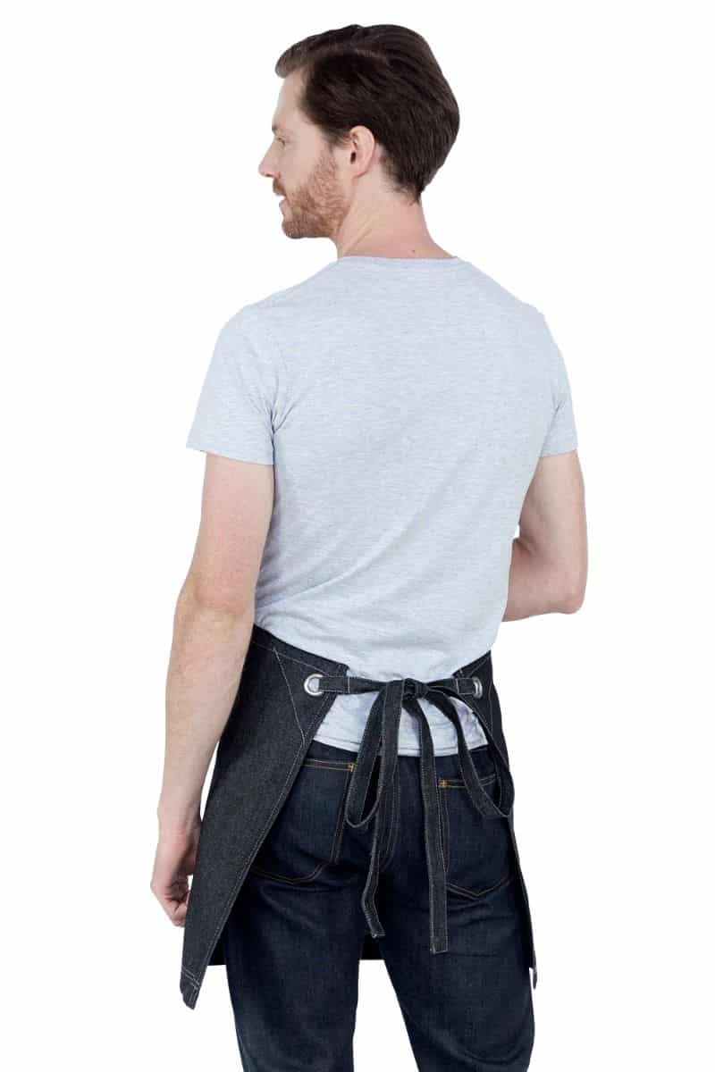 Aussie Chef Mia Waist Apron Black Denim